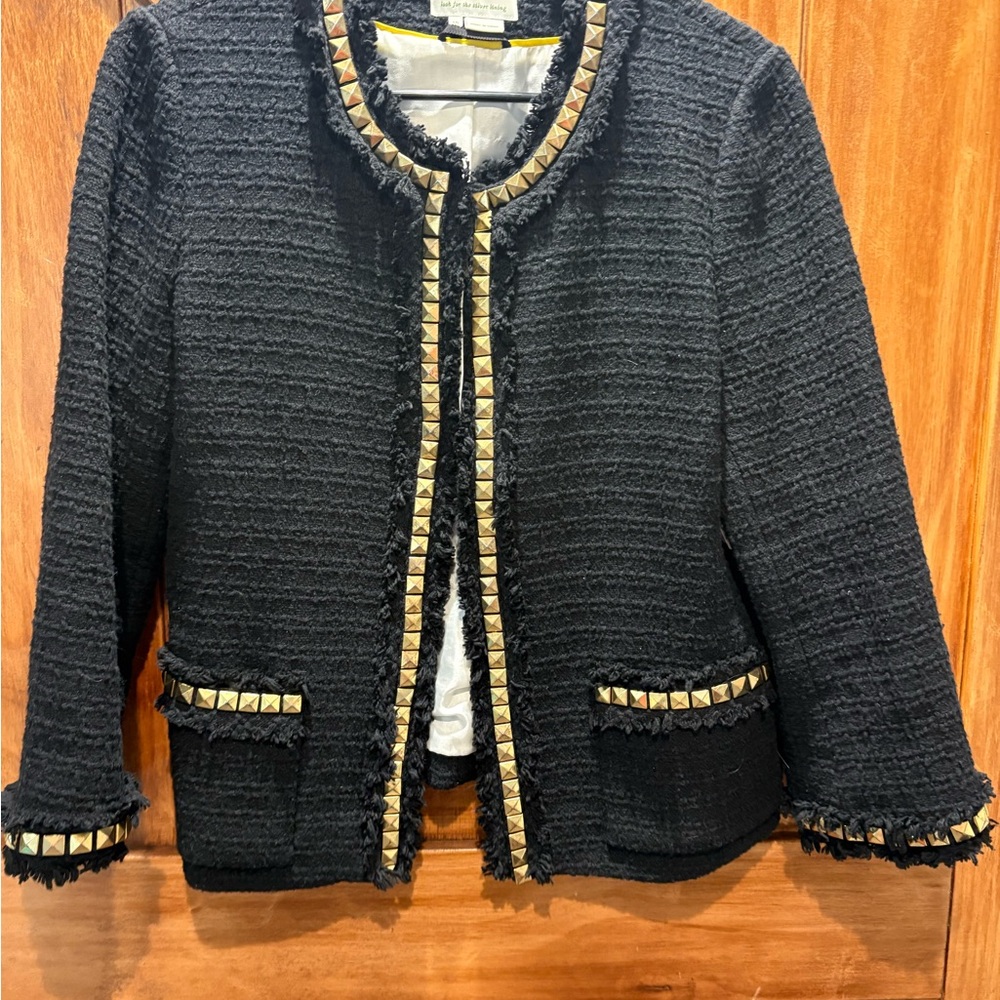 Kate Spade Black Jacket with Gold Trim